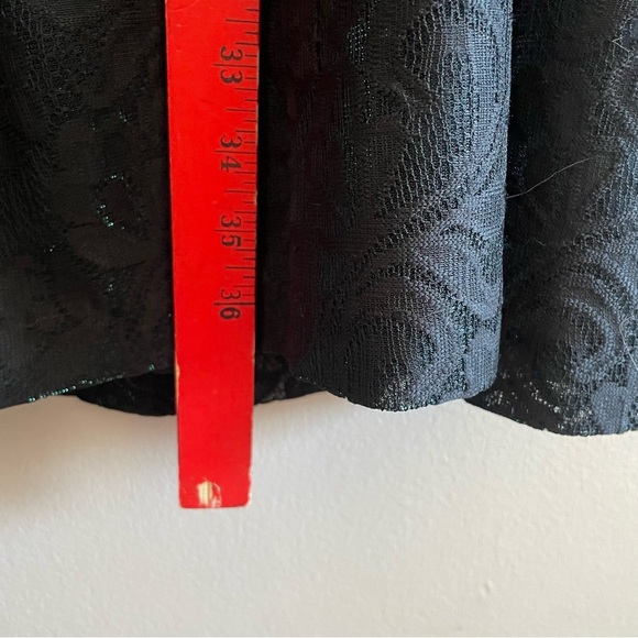 Nine West Sleeveless Black Lace Dress w Teal Iridescent Base - Size 12 EUC - Picture 16 of 16